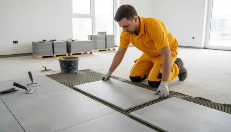 Concrete tile installation in Encinitas, CA 